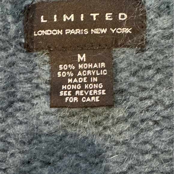 The Limited Blue Crew Neck Sweater with Ribbed Knit - Picture 2 of 2